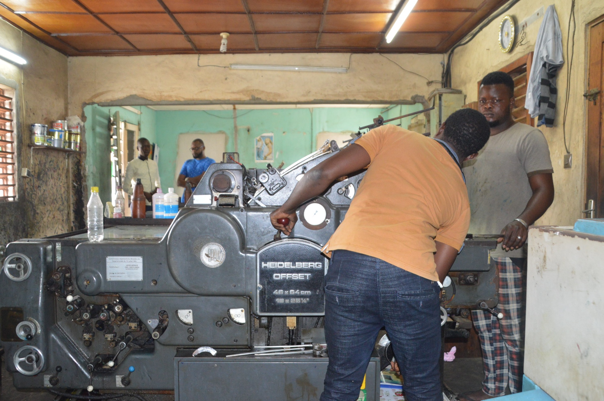 Atelier offset Heidelberg en production